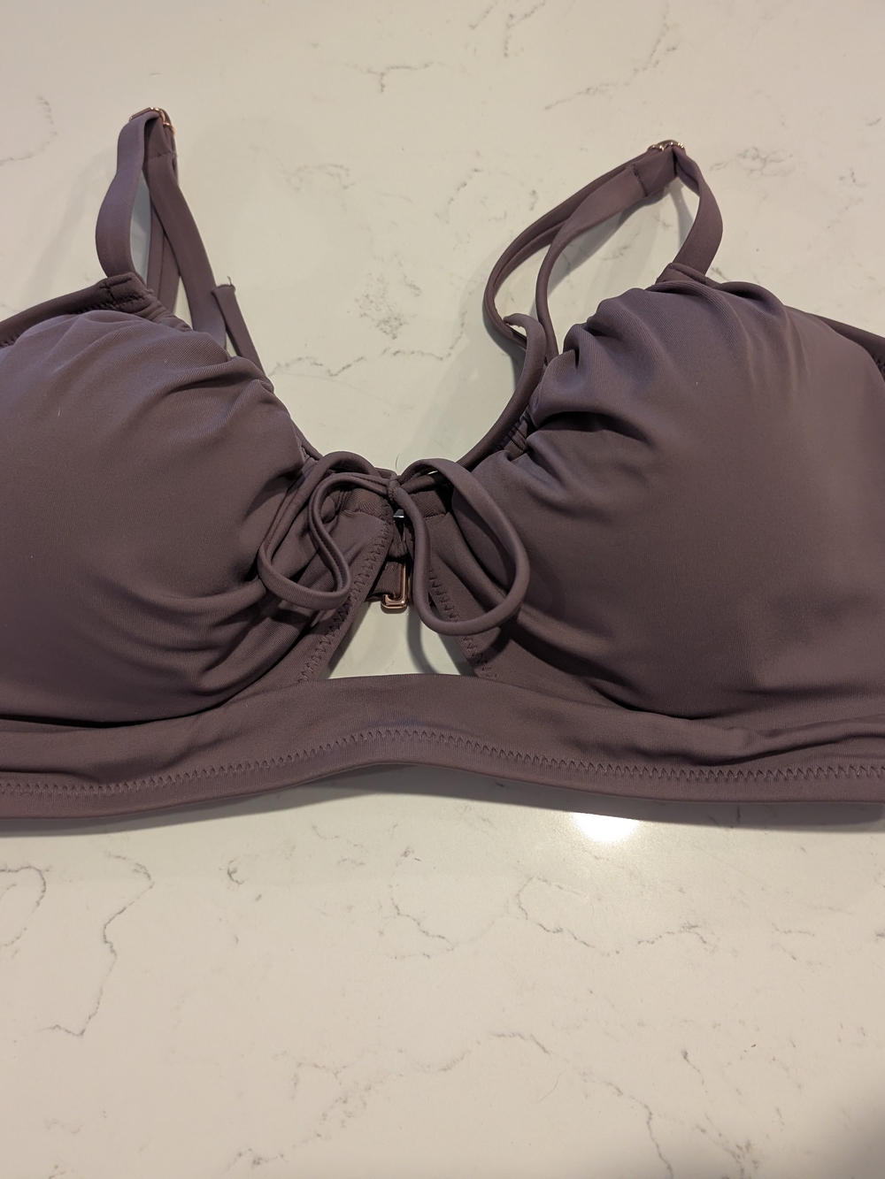 Shade & Shore Women's Padded Swim Bra Top Purple